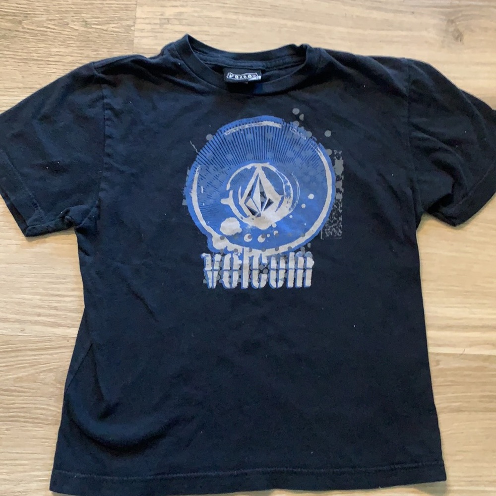 Volcom Black Graphic Tee Boys Sz 6/8